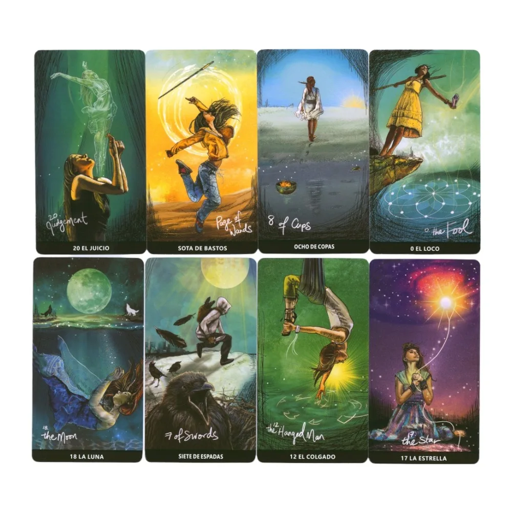 Tarot Cards in Spanish Divination Deck for Beginners with Guide Book Board Games Astrology Predictions Spanish Tarot Dropship