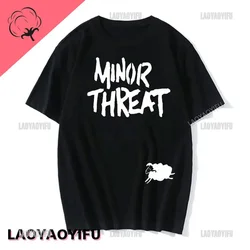 Summer Casual Tshirt Minor Threat Graphic T-Shirt Out of Step Hardcore Punk Straight Edge Tee-shirt Harajuku Fashion Unisex Tops