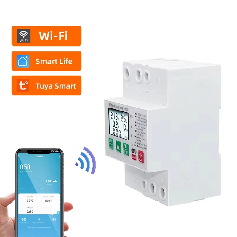 Smart WiFi Circuit Breaker over Under Voltage Leakage Protector for Compatible with Wide Application-ABFB