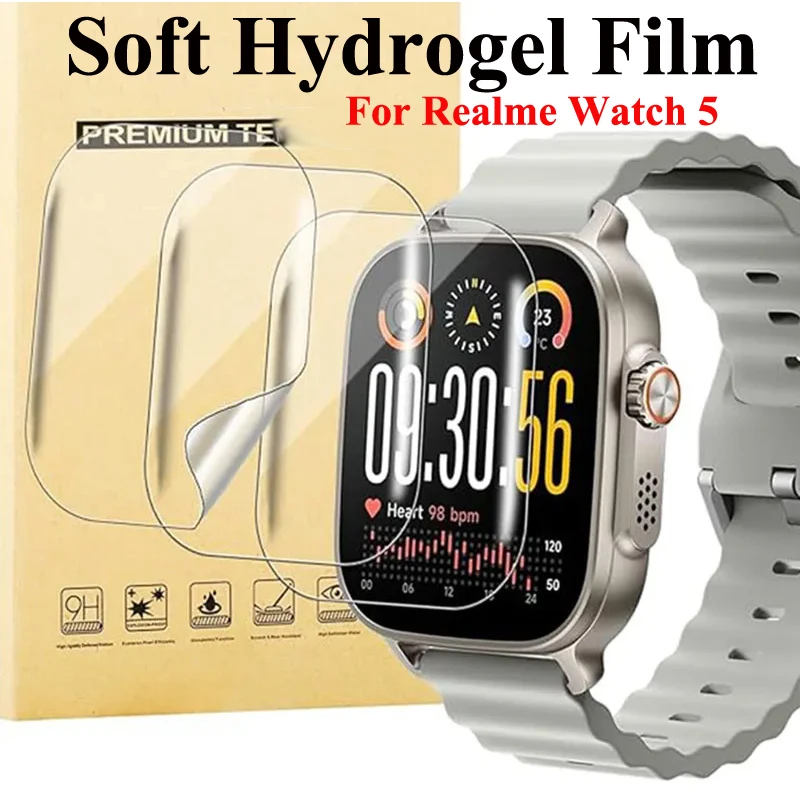 1-5PCS Soft Hydrogel Film Screen Protector For Realme Watch 5 HD Anti Scratch TPU Protective Film For Realme Watch 5 Accessories