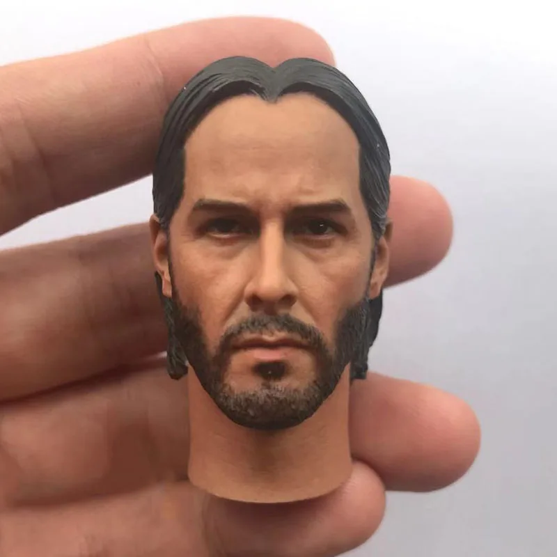

1/6 Keanu Reeves Head Sculpt Carving Model for 12'' Male Soldier Action Figure Collectible Dolls Model for Hobby Collection