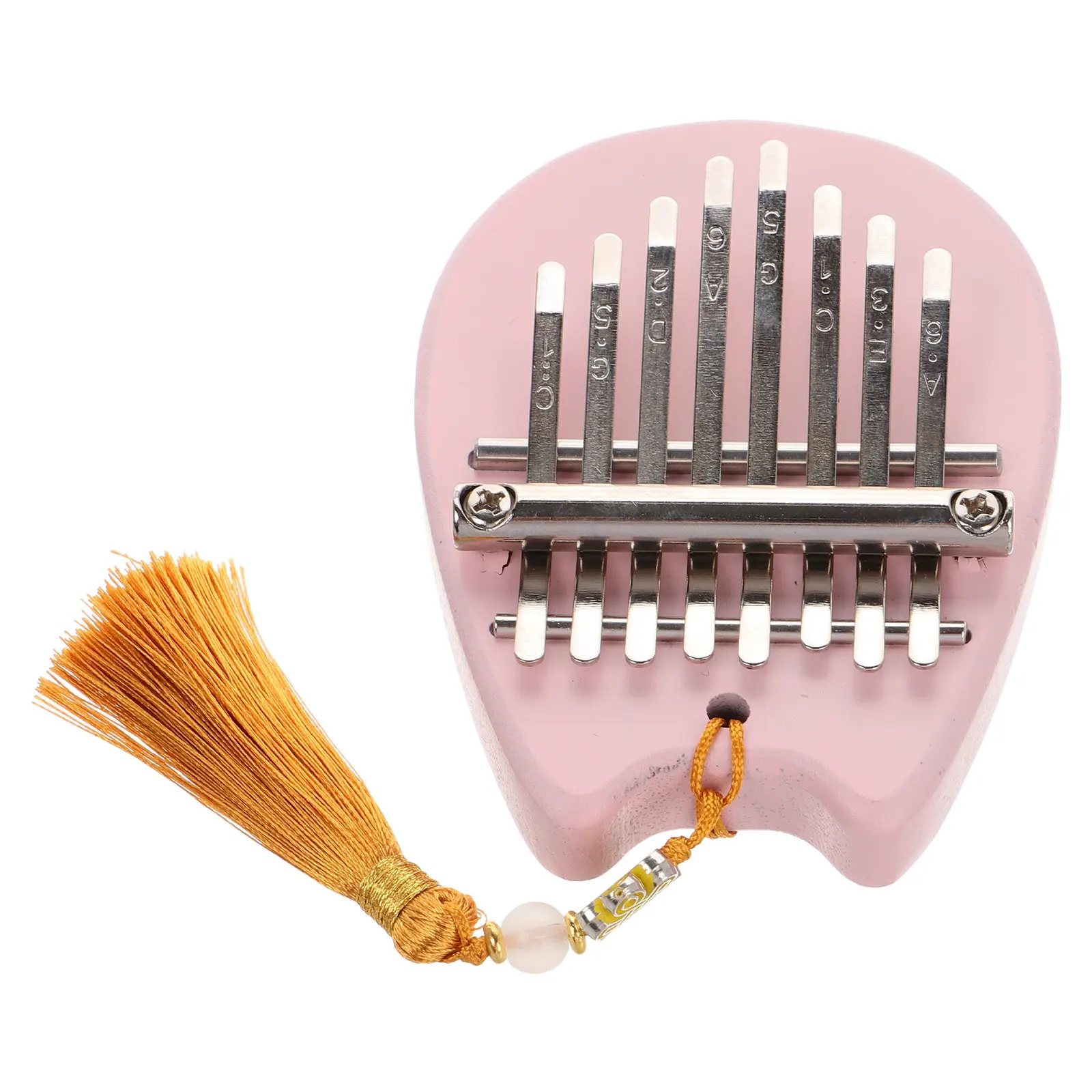 8-Key Mini Kalimba Thumb Piano Acrylic Pink Compact Portable Beginner Musical Instrument Finger Harp Interactive Music Beginner