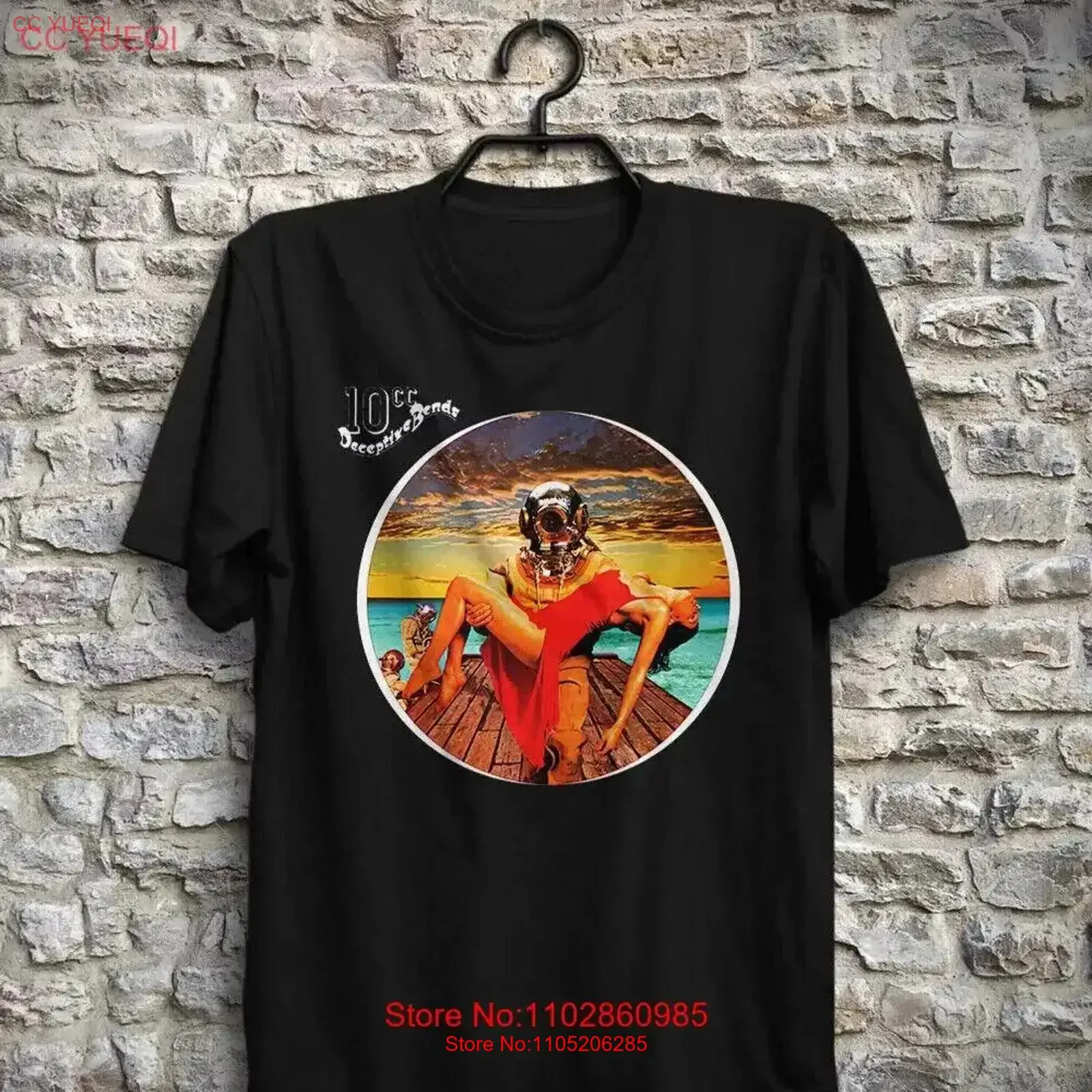 Men's Cotton T shirt 10cc Deceptive Bends Eric Stewart vintage Washed Top For Everyday Wear Stretched fashion homme Stylish