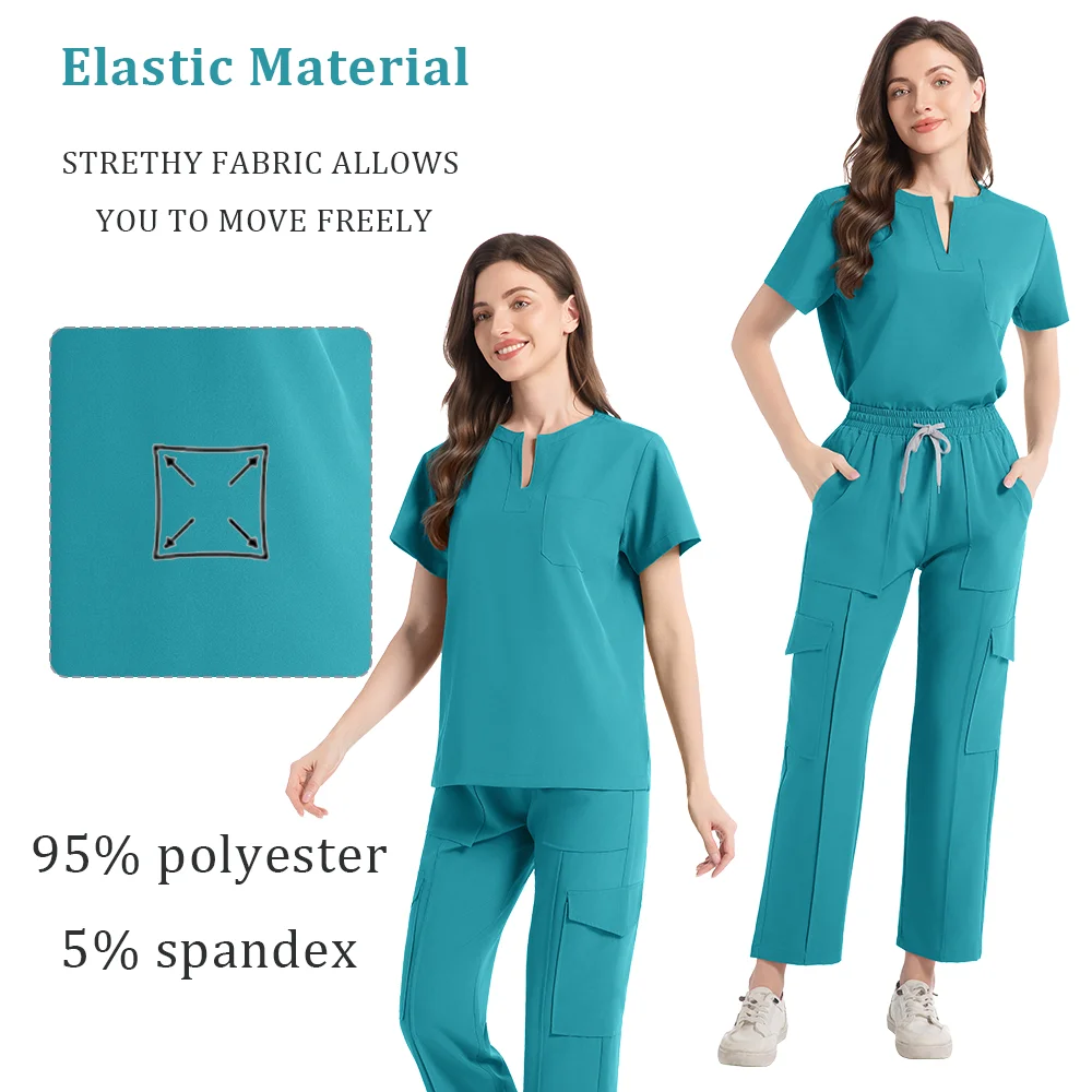New Scrubs Women Beauty Salon SPA Uniforms Pet Clinic Store Veterinary Dentistry Work Clothes Set Medical Nurse Uniform Unisex