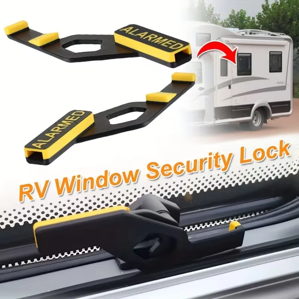 

2pcs RV Window Safety Locks Safety Door Lock Brackets Suitable For Rvs And Trailers Anti Theft And Accident Prevention