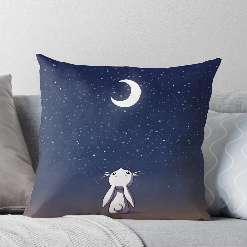 

Moon Bunny Throw Pillow Christmas Pillowcase Pillow Case Sofa Cushions Cover Plaid Sofa