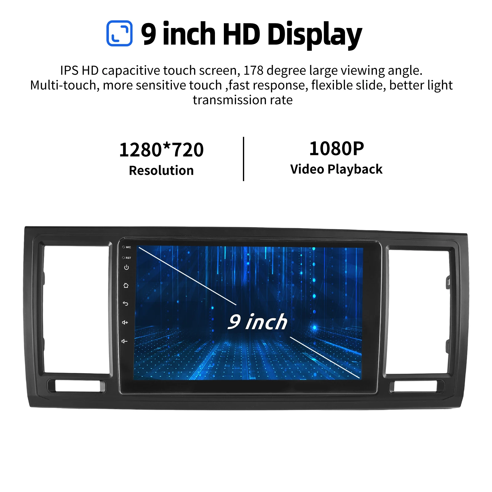 MOPECT 9" Android 15 Carplay autoradio voor VW Transporter T6 2016-2019 met 4G+64G GPS navigatie, Bluetooth, FM/AM/RDS+DAB&DVR&camera - afbeelding 2