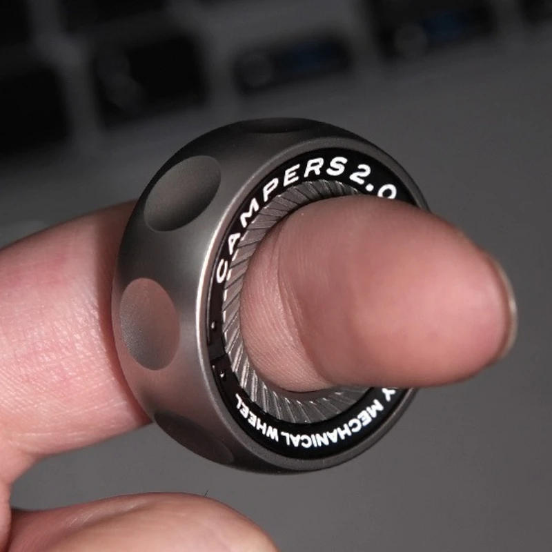 Anneau de paragraphe mécanique en métal en acier inoxydable, carte à poussée magnétique, curseur, rouleau Fidget Spinner, volant d'inertie EDC, jouet anti-Stress