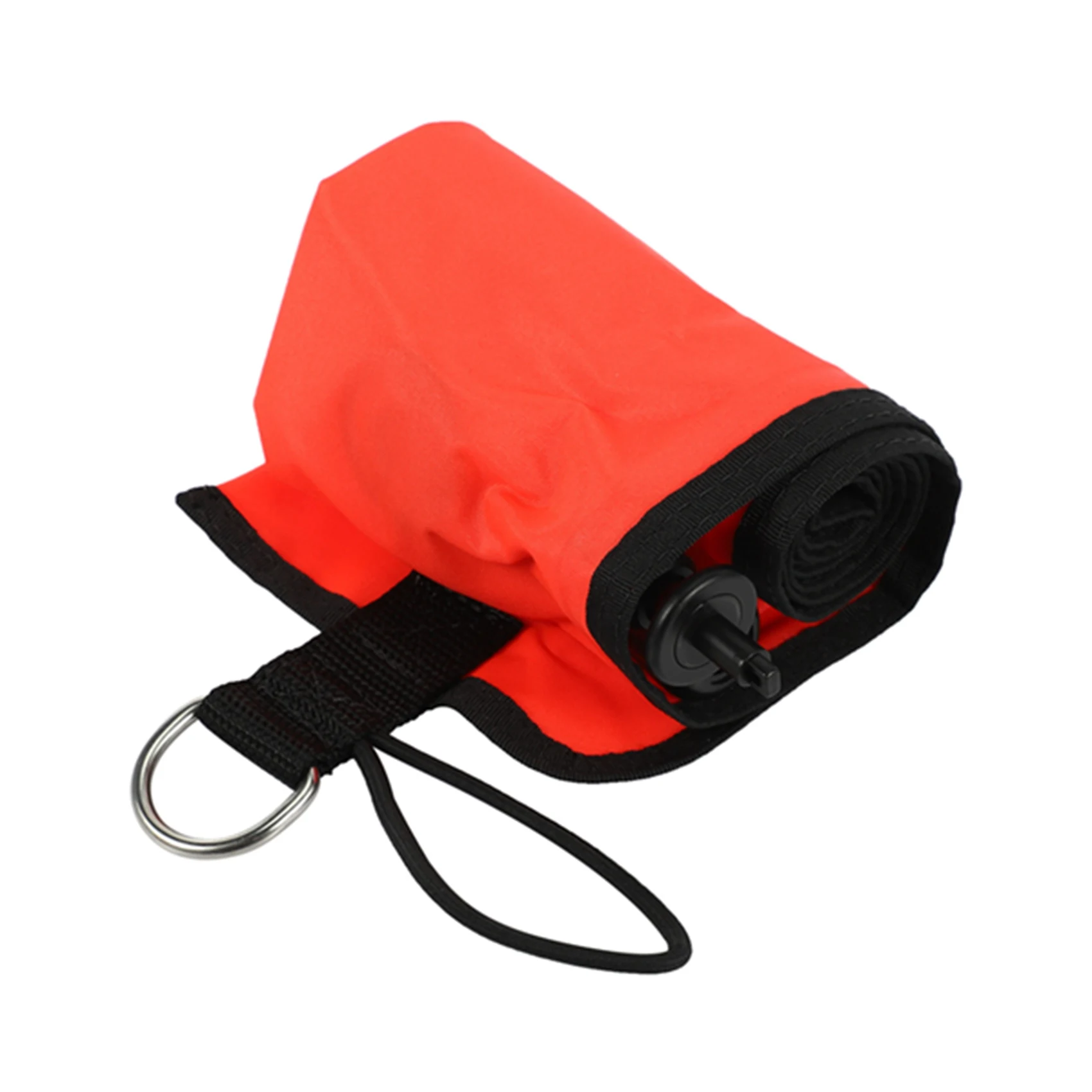 Marcador de señal de superficie SMB inflable para buceo, boya de flotador de visibilidad, tubo de señal, salchicha, rojo, 1M