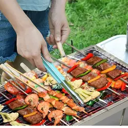 Outdoor Camping IGT Table Stainless Steel Folding BBQ Grill Outdoor Barbecue Grill Charcoal Kebab Grill Folding Stove