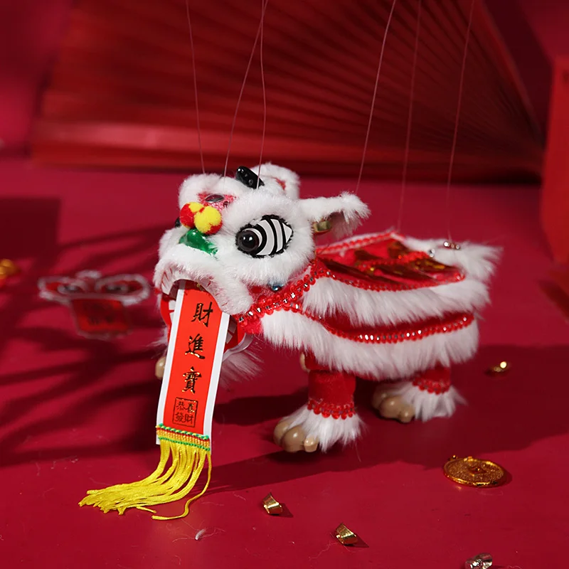 Puppet lion dance Child Game Sports Traditionel Folk Decorative Toy Gift  Performance Cartoon Group Prop