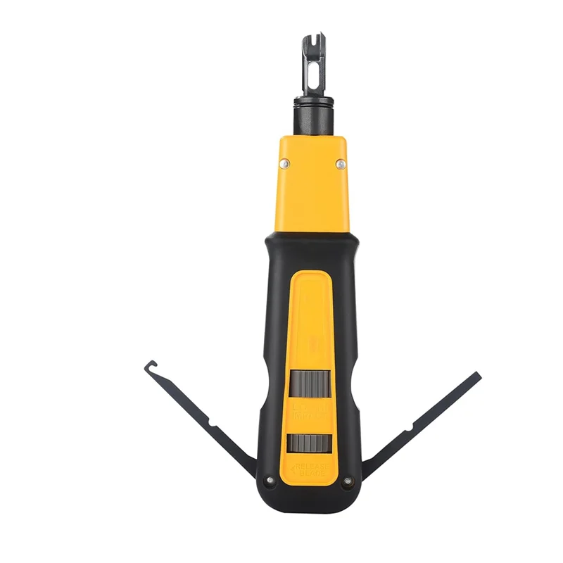 

-AT37 Professional RJ45 Ethernet Punch Down Tool Featuring 110 66 Blade For Cat 8, Cat 7, Cat 6A, Cat 6, Cat 5E