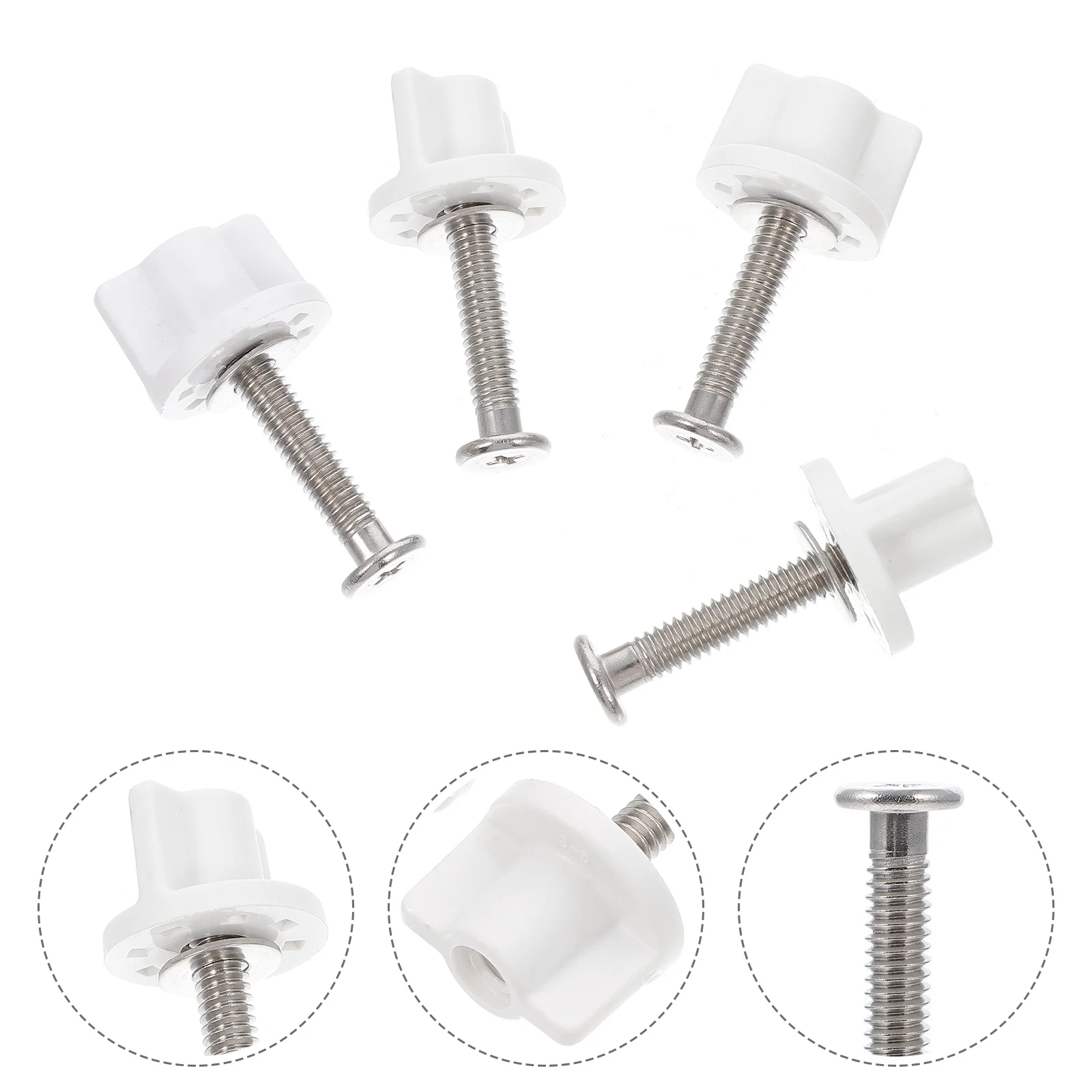 

4Pcs Toilet Seat Hinge Bolts Stainless Steel Anti Rust Durable Fixing Screws Universal Mounting Accessories Toilet Seat Screws