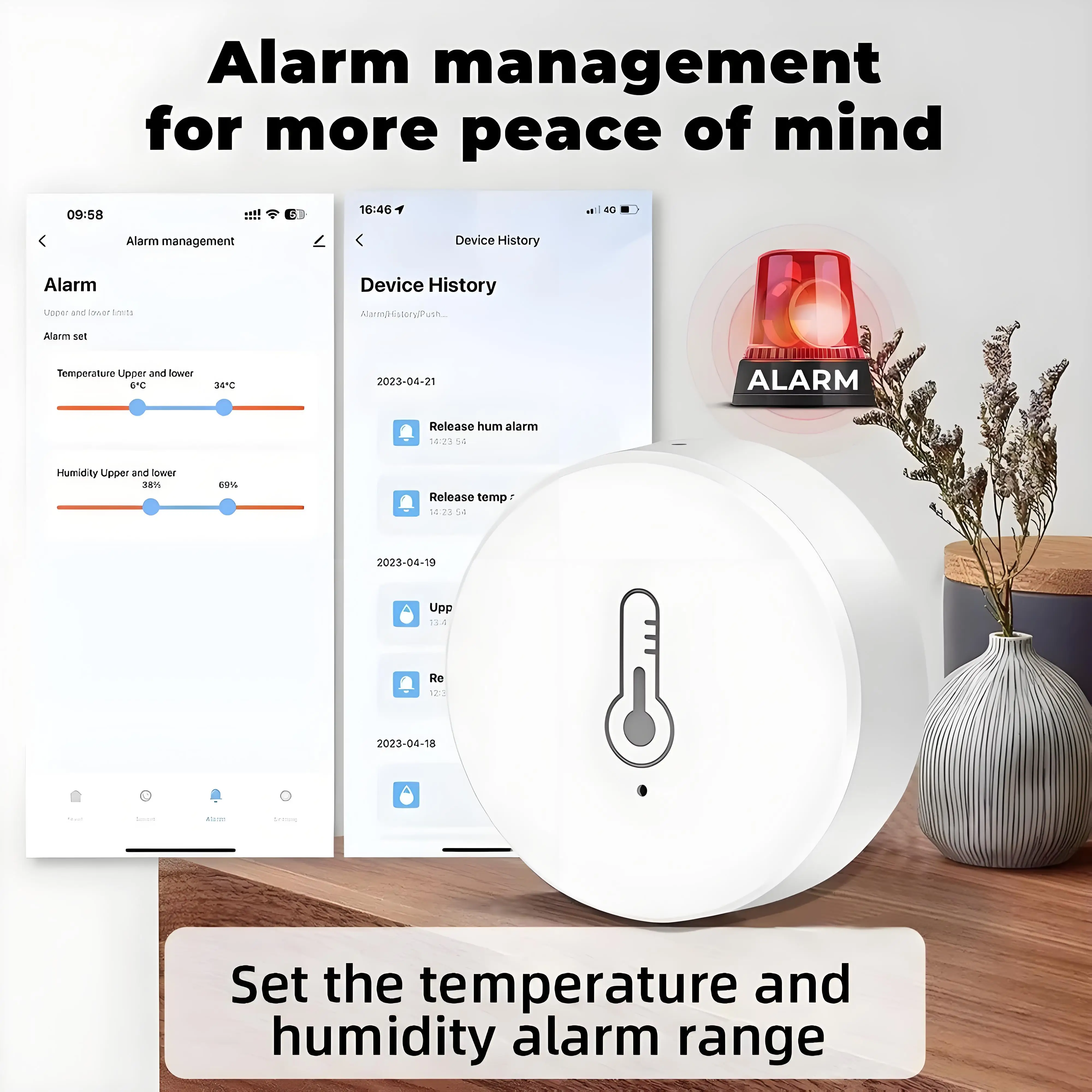 Tuya ZigBee Mini Temperature And Humidity Sensor Indoor Humiture Detector Voice App Control Works With Alexa Google Home