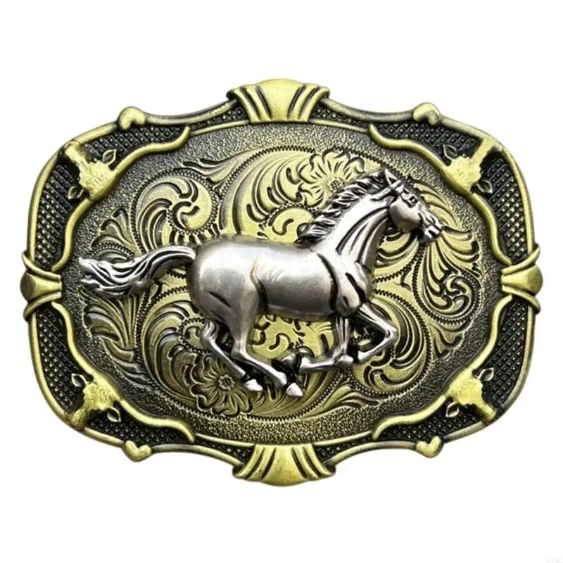 Horse Belt Buckle Leather Craft Metal Replacement Buckle Gift for Father Leather Craft Streetwear Gift Replacement 