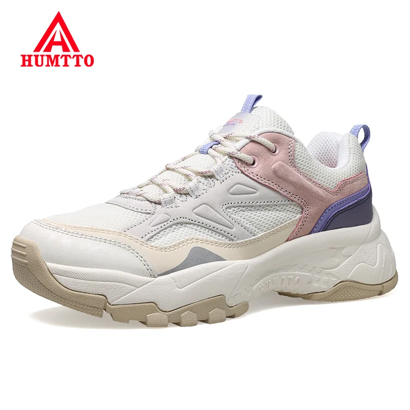 

HUMTTO Running Shoes Cushioning Sneakers for Women Lace Up Breathable Sport Jogging Trainers Luxury Designer Casual Womens Shoes