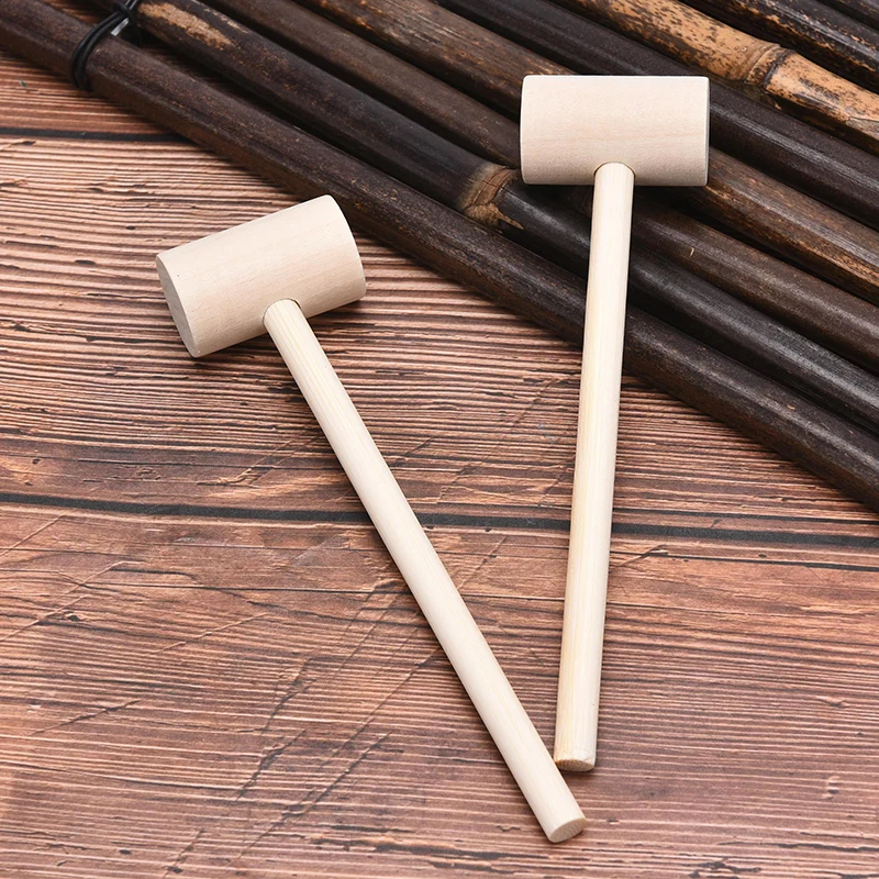 5 PCS Mini Wooden Hammer Ball Toy  Hitting Replacement Wood Mallets Toy