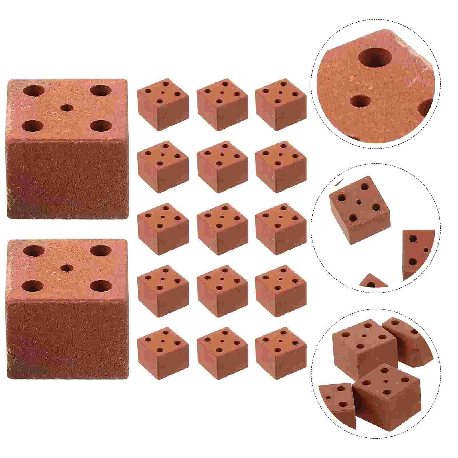 

20 Pcs Mini Bricks Tiny for Landscaping Miniature Wall Micro Landscape Toy Child