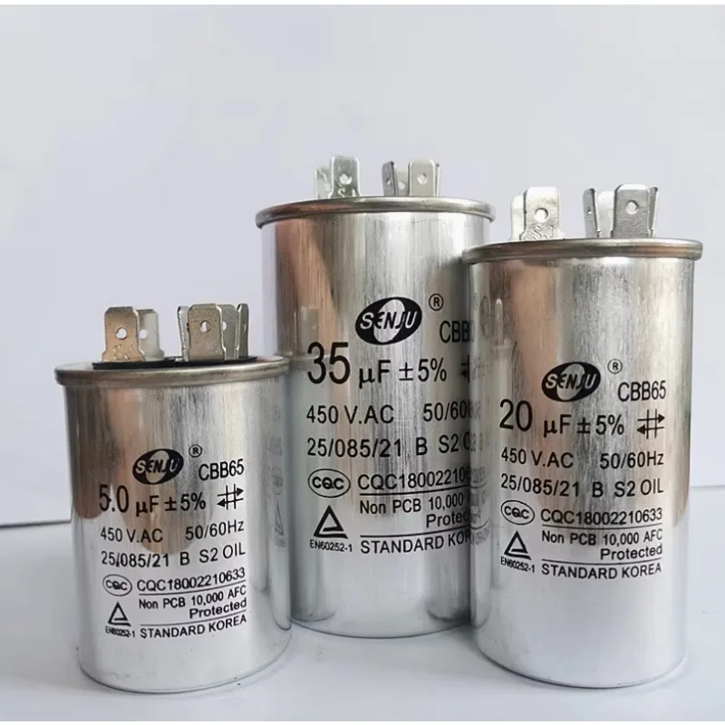 CBB65 Air Conditioner Compressor Start Capacitor 450V5/6/8/10/12/14/16/20/25UF