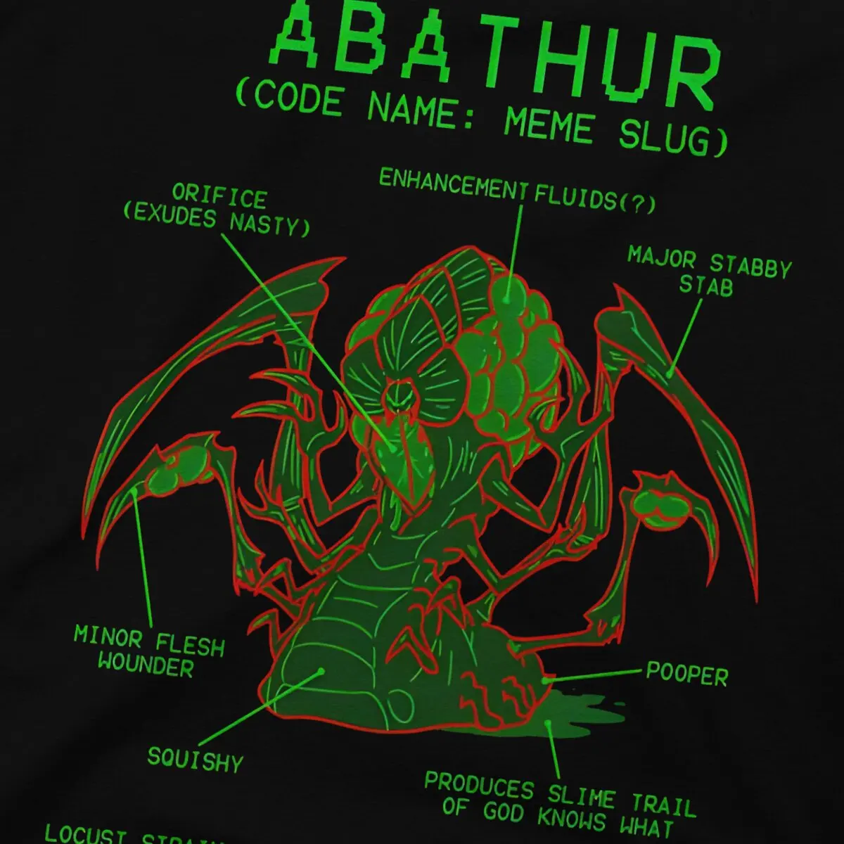 StarCraft Game Abathur Data Tshirt Graphic Men Tops Vintage Homme Summer Clothes Cotton Harajuku T Shirt