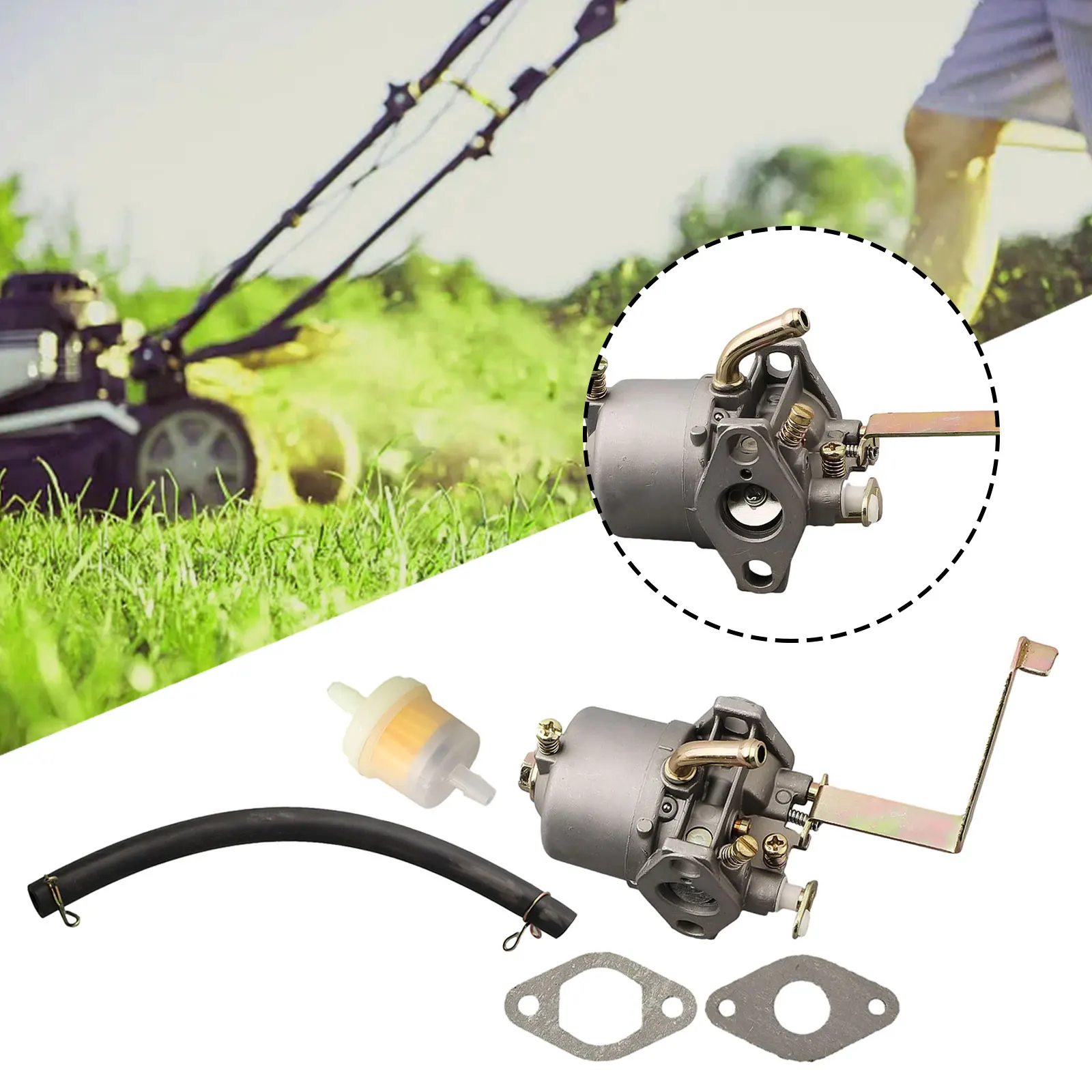 Carburetor Carburetor Gasket Fuel Filter Hose Set for Chicago Electric Storm Cat 63CC 2HP Quick Installation Carburetor