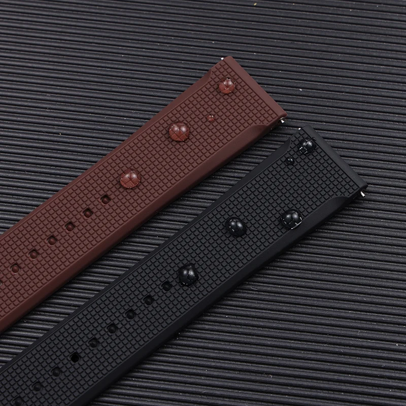 16 18 19/20/22/24mm Tire Pattern Silicone Watch Straps Rubber Quick Release Band for Smart Watch Women Men Universal Bracelet