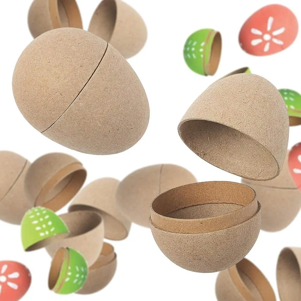Unpainted Craft Easter Paper Eggs Blank Simulated DIY Easter Eggs Adorable Decorative Painted Easter Eggs Birthday Party Gifts
