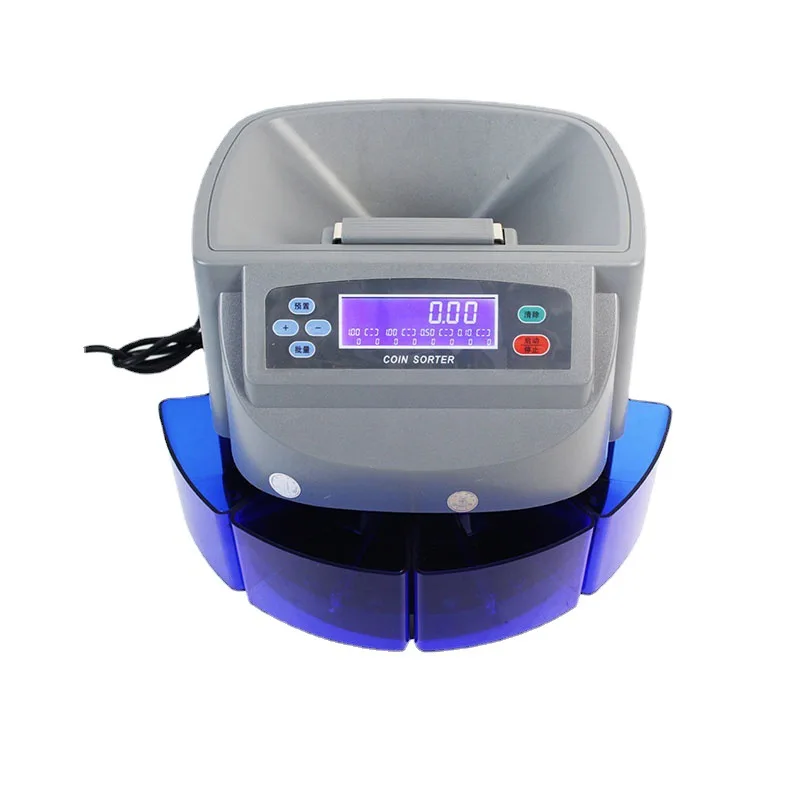 Digital currency machine XD-9005 LCD screen displays the amount and quantity, multi-country coins, US dollar and euro sorter