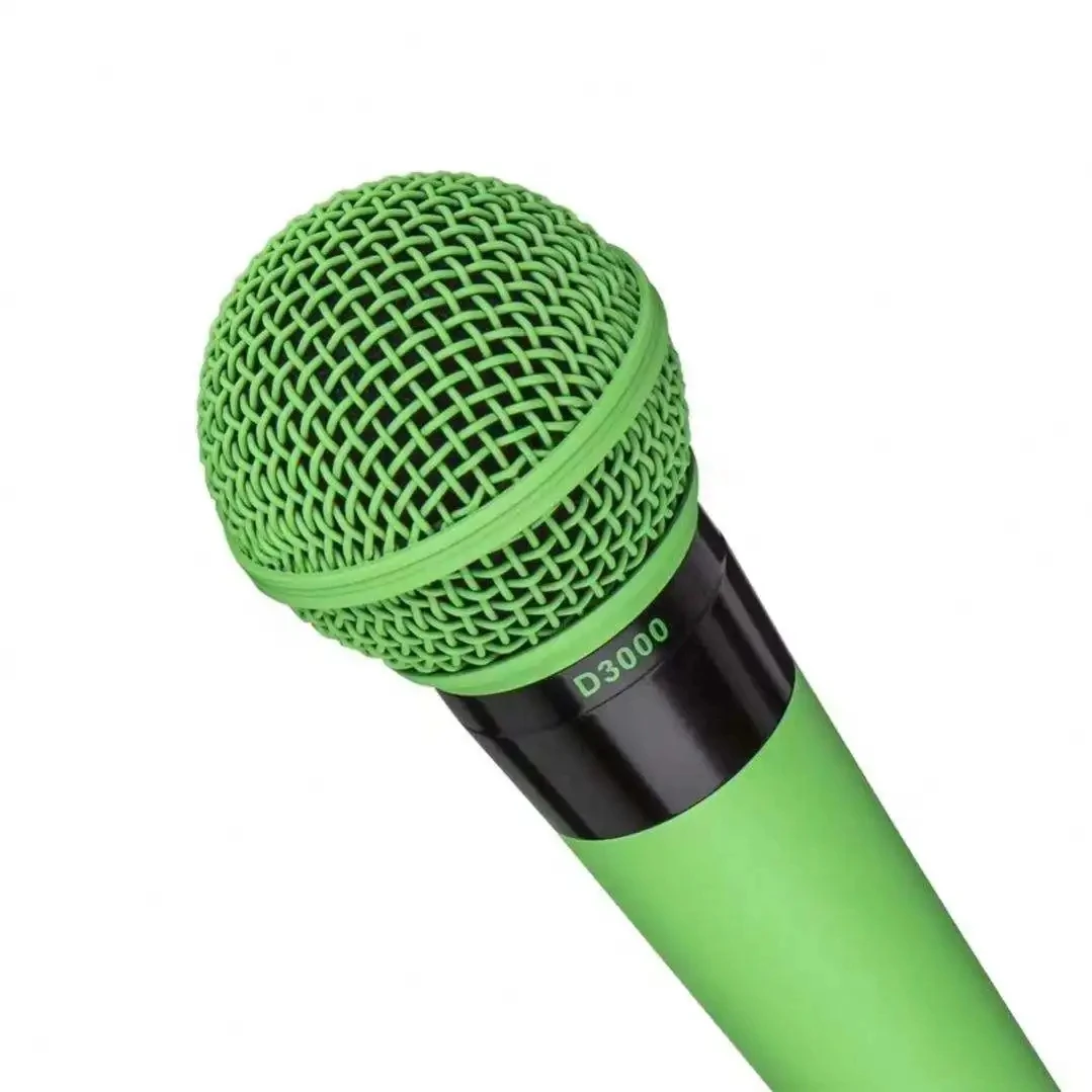 BAIFEILI D3000 draad dynamische microfoon professionele cardioïde handmicrofoon voor karaoke zangopname zang (groen)