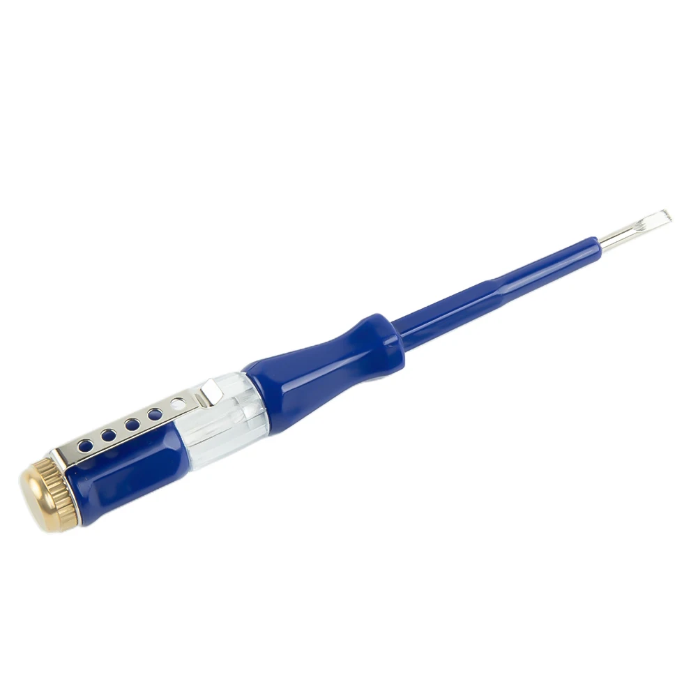 

1pcs Slotted Tip Testing Pen Portable Flat Screwdriver Electric Hand Tools LED For 100-500V Voltage Tester Tools Accessories