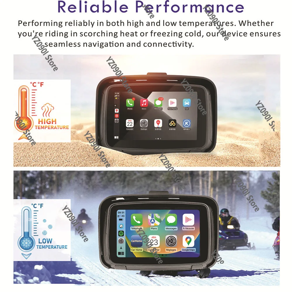 Universal Motorcycle Riding Navigator 5 Inch Quick Detach Carplay Integrated Navigation Display