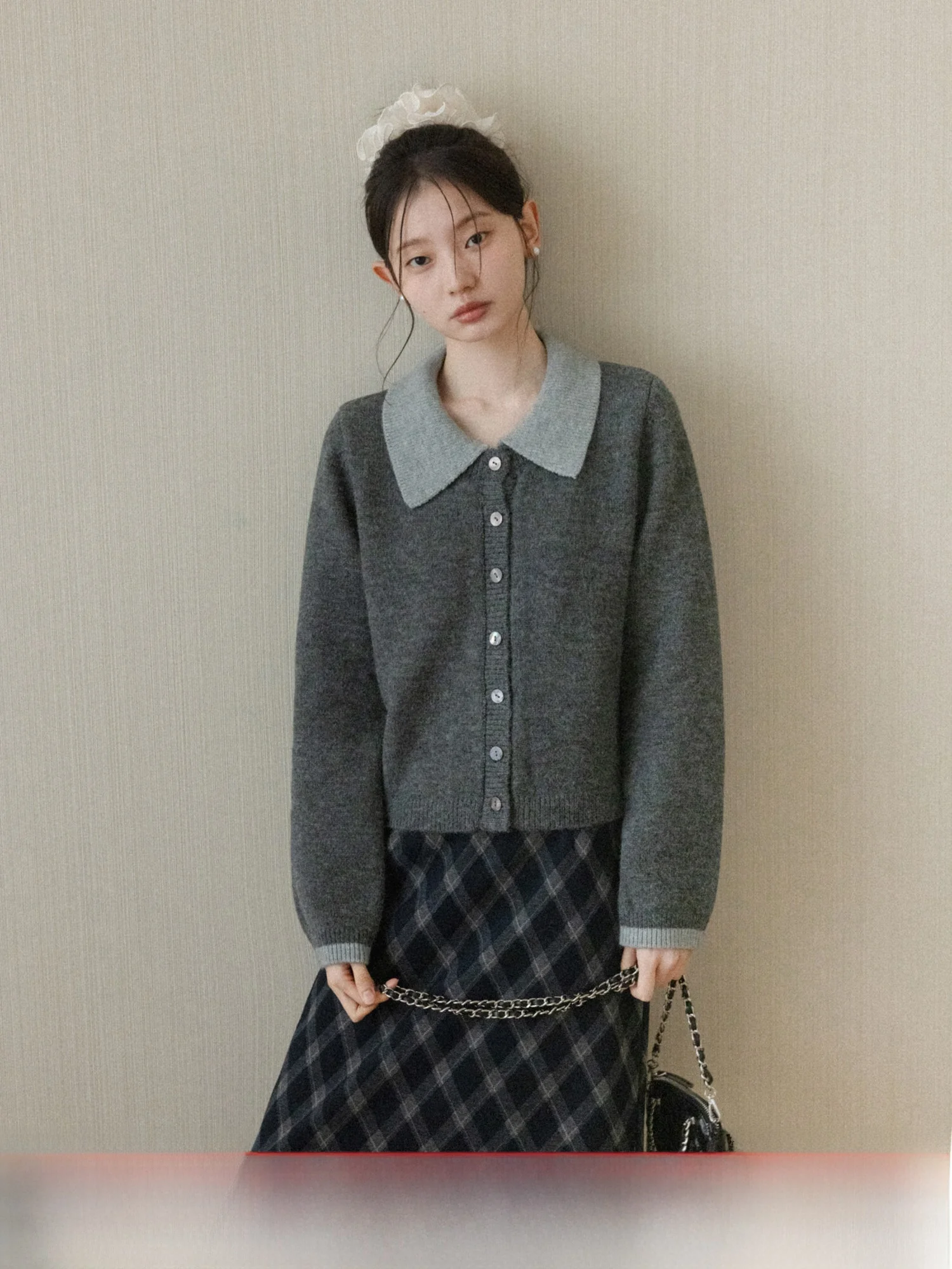 

ay Knitted Sweater Women's Faion College Sle Autumn Versatile Open Cardigan Knitwear Outerwear Yanheng S