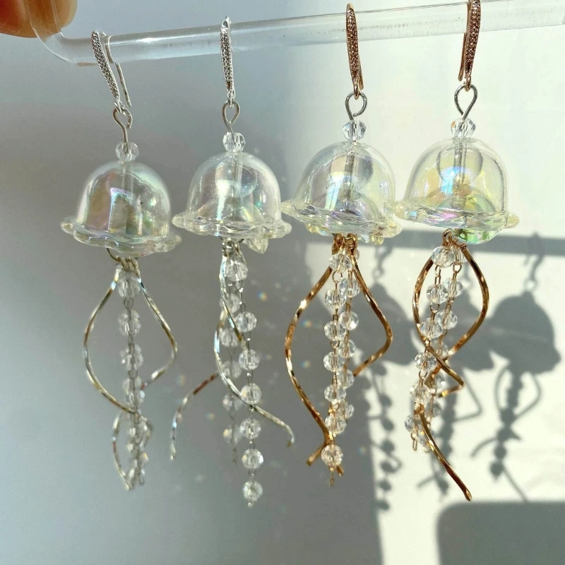 Fashion Dangle Earrings Sweet Jellyfish Tassels Drop Pendant Earrings Jewelry