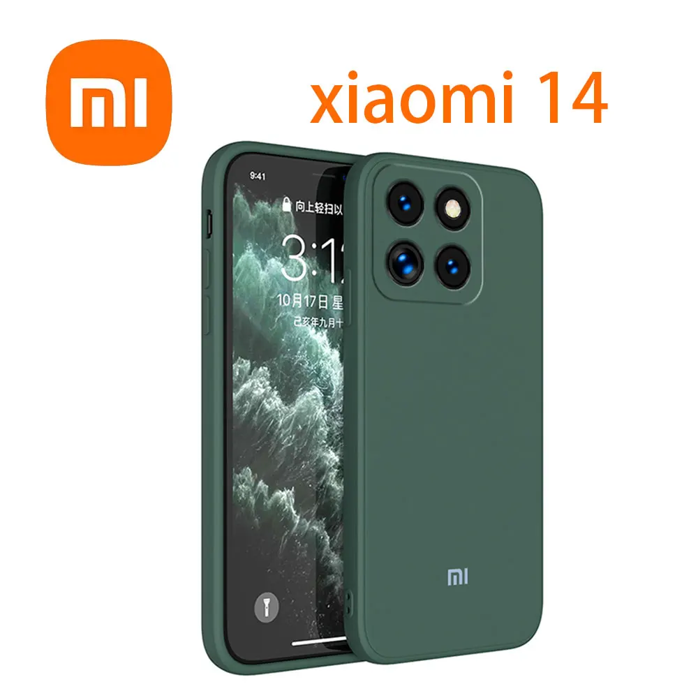 xiaomi 14 case Liquid Silicone Case For Xiaomi 14 Ultra With Logo coque Fast delivery