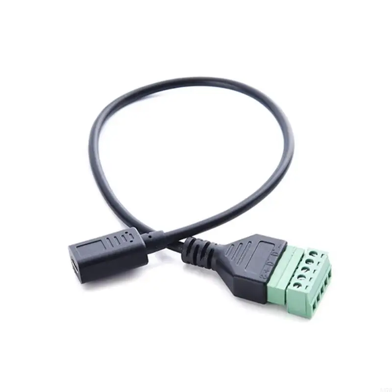 Electronic Cable Type C USB Female To 5 Pin Screw Terminal Cable for Charging