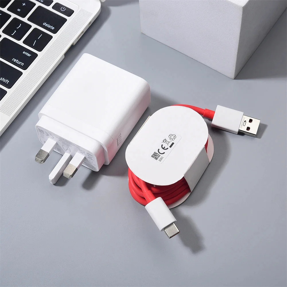 OnePlus 100W UK SuperVOOC Fast Charger Adapter For 1+13T 13R 12R 11R 10R 13 12 11 Ace 2 3 5 Pro V Nord 3 4 CE 4 10A USB C Cable