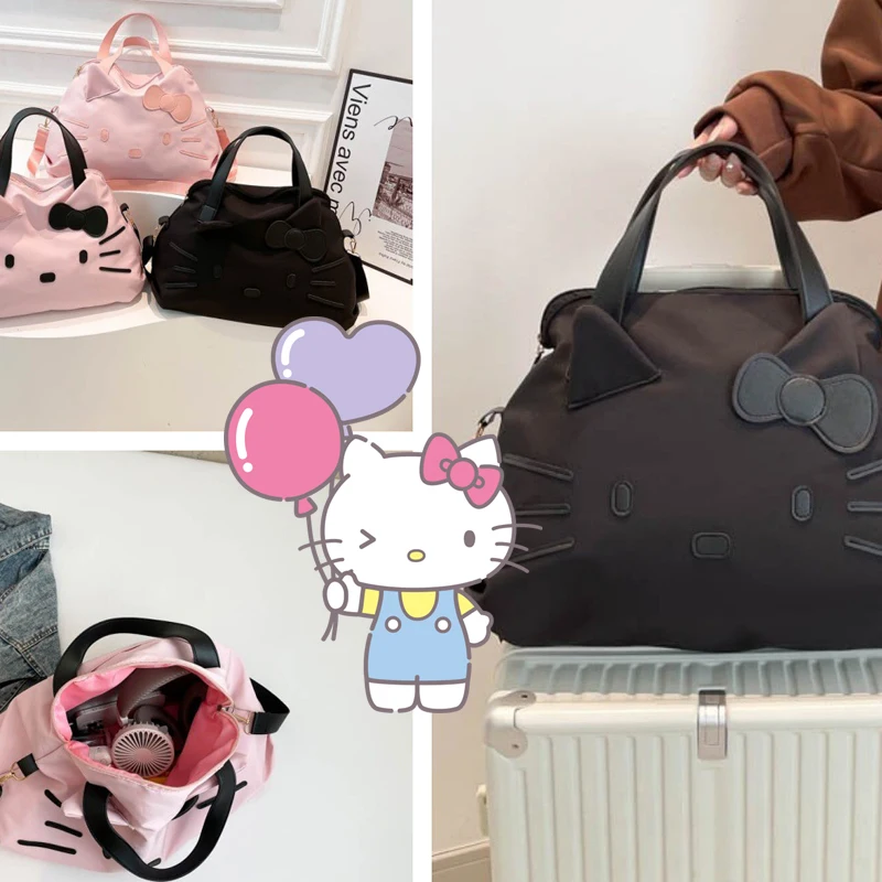 

Hello Kittys Travel Bag Student Water Proof Large Capacity Girl Downhill Bag Portable Crossbody Sports Bags for Woman