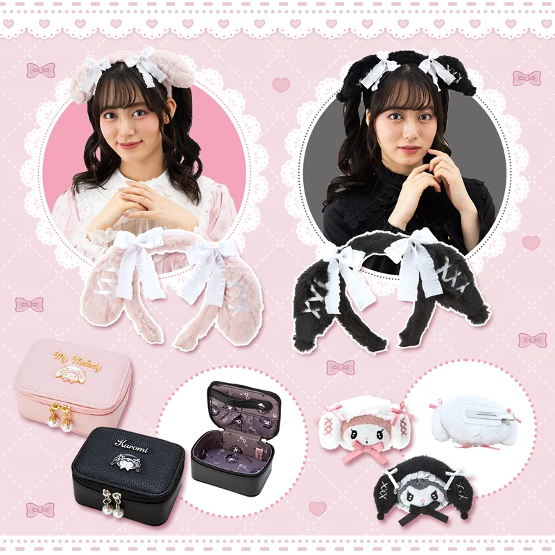 Sanrio Official Genuine Latest Collection The Promise Of The Moon Kuromi My Melody Plush Doll Wallet Hairclip Girl Birthday Gift