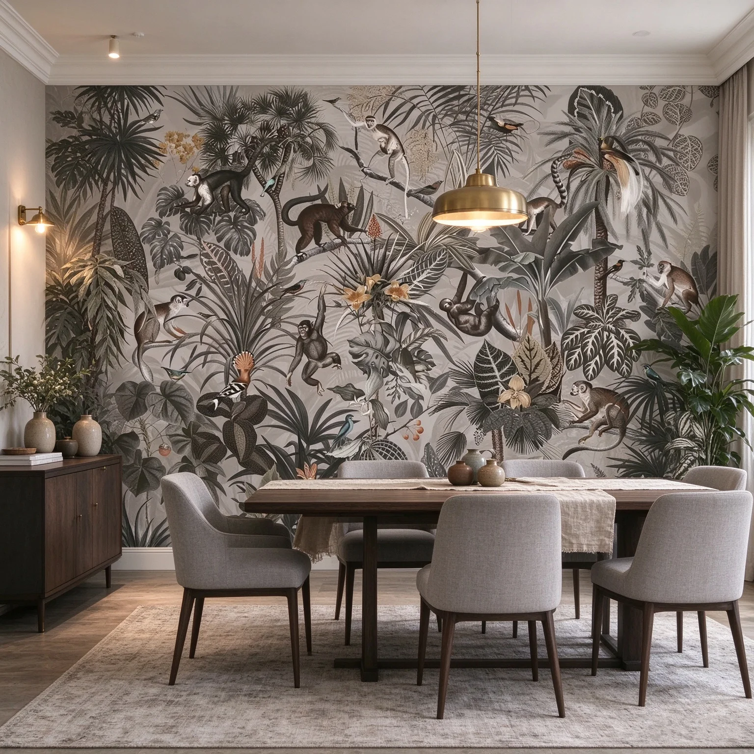 Custom Southeast Asian forest monkey animal wallpapers for living room TV background 3d wall sticker mural wallpaper home decor