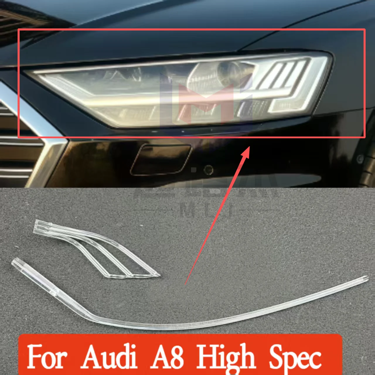 

Для Audi A8 2019 2020 2021 2022 высокая конфигурация DRL автомобильные аксессуары светодиодные фары направляющая пластина дневные ходовые огни