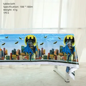 Süper kahraman Yarasa Adam Doğum Günü Partisi Dekorasyon Çocuk Yemek Takımı, tek kullanımlık, Bardak, masa örtüsü, Balon, 3D ve Bebek Duş Malzemeleri Kupanın 6 büyük satışı, batman 3 boyutlu no. 2