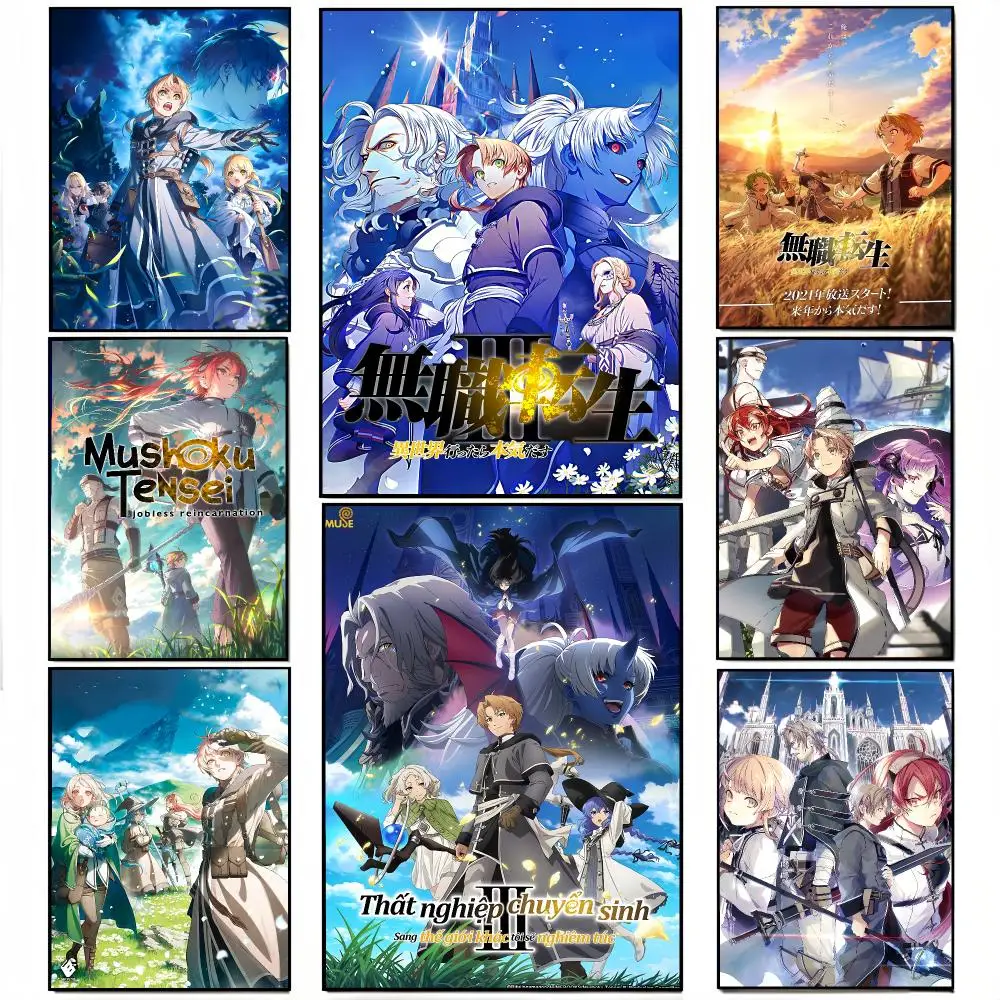M-Mushoku Tensei Jobless Reincarnation Poster Wall decals, perfect for hallways, living rooms, and home decor