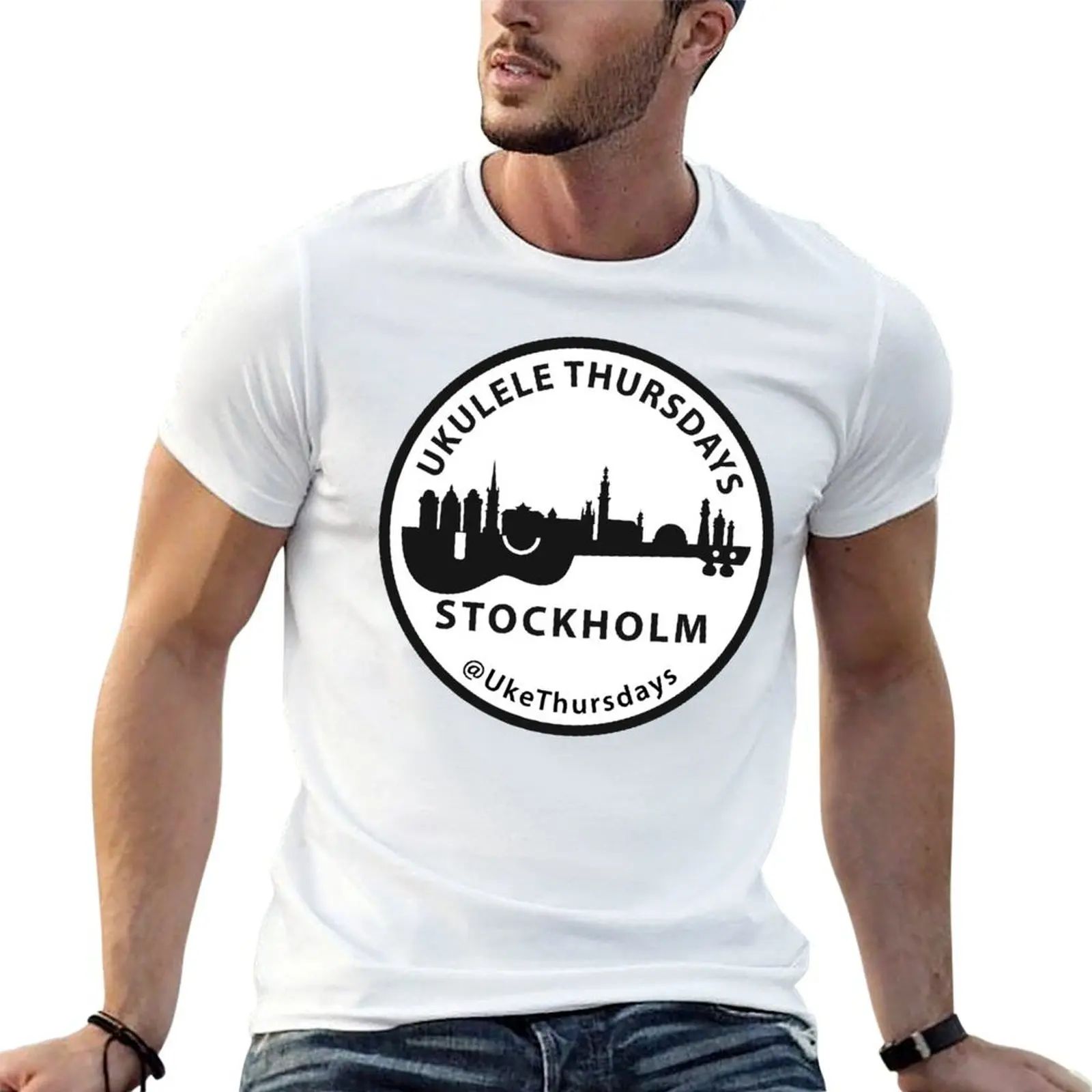 Camiseta Ukulele Thursdays, camisetas para hombre, camisetas con estampado gráfico para hombre, camisetas de algodón para hombre
