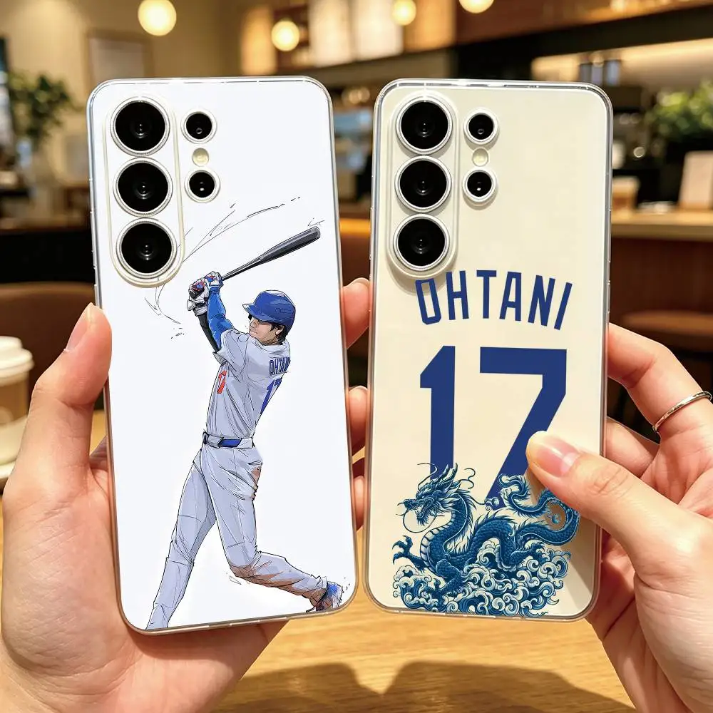B-Baseball star Shohei Ohtani  Phone Case Transparent Silicone Soft For Samsung S25,S24,S21,S22,S23,S30,Ultra,S20,Plus,Fe Gift