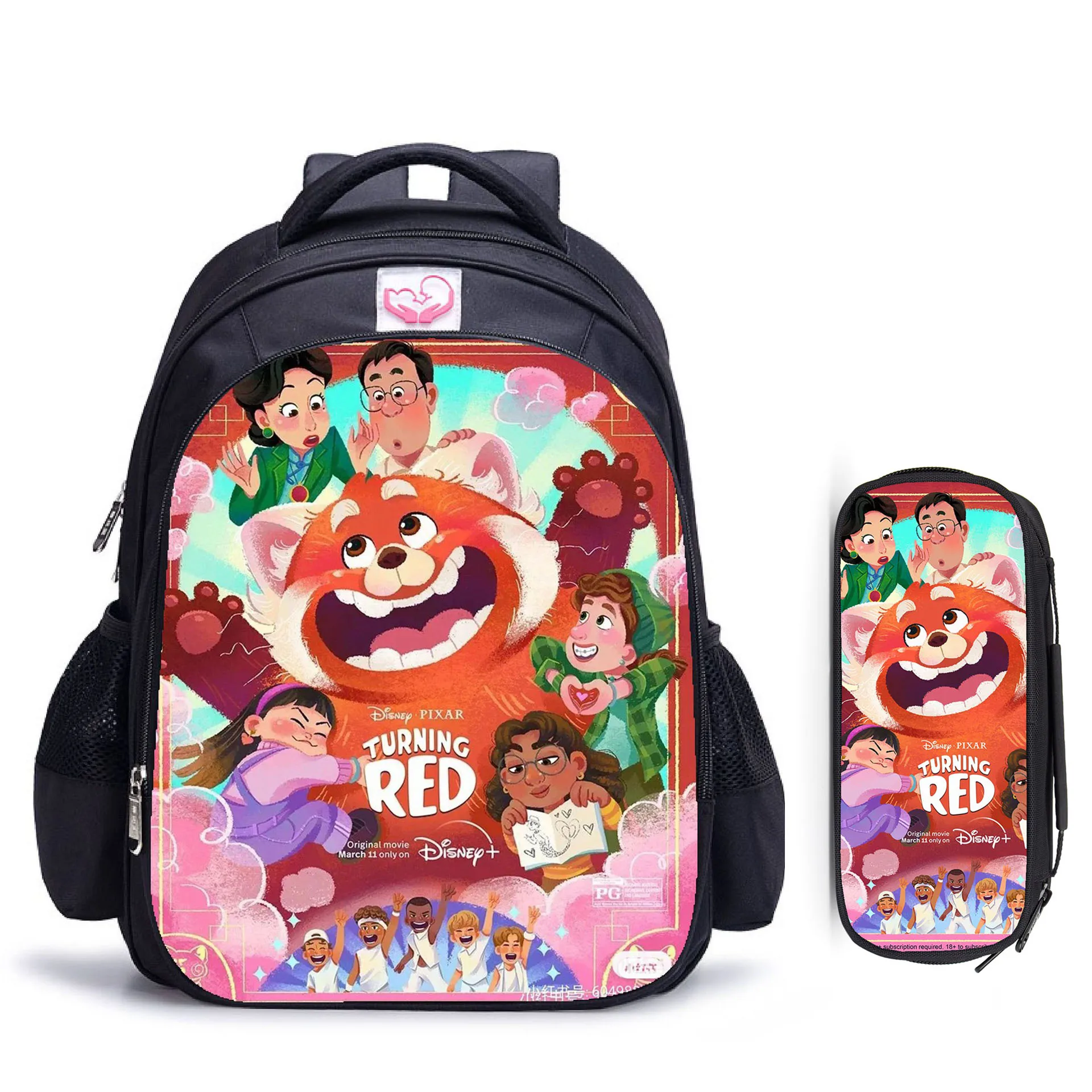 16 Inch Disney Turning Red Children School Bags Orthopedic Backpack Kids School Boys Girls Mochila Infantil Catoon Bags