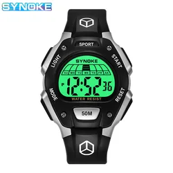 SYNOKE Digital Sport Watch For Men Full-Size 40mm Watch 50M Waterproof Watch With LED Backlight Watch For Men