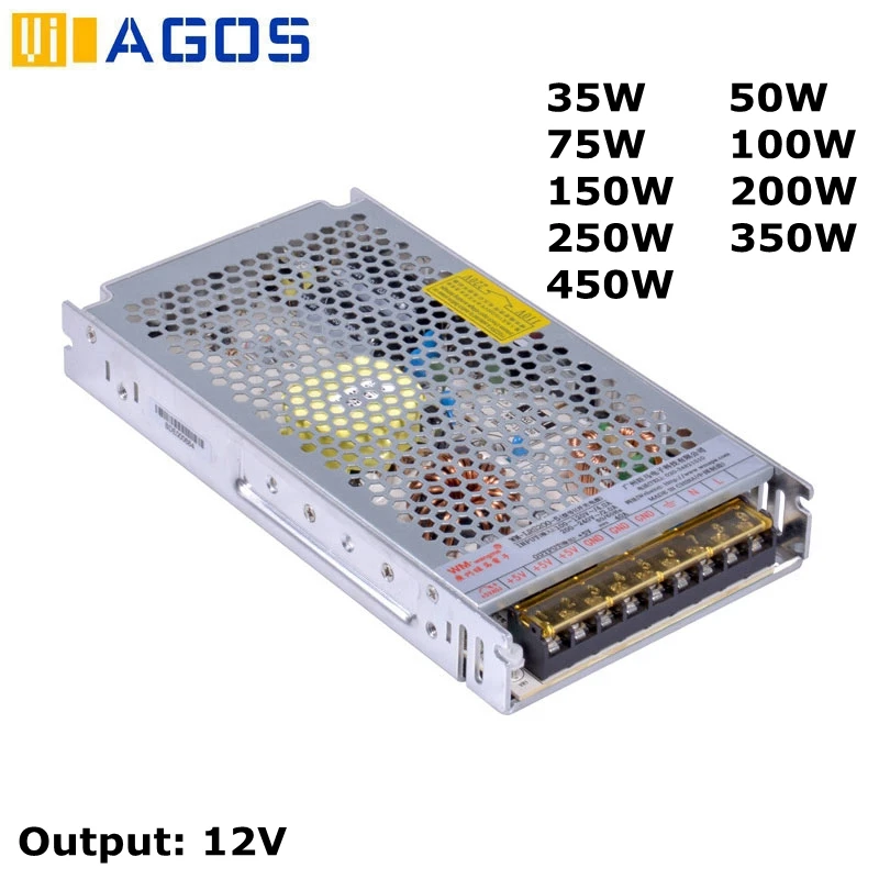 

LED Ultra-Thin 12V 35W 50W 75W 100W 150W 200W 250W 350W 450W Switching Power Supply