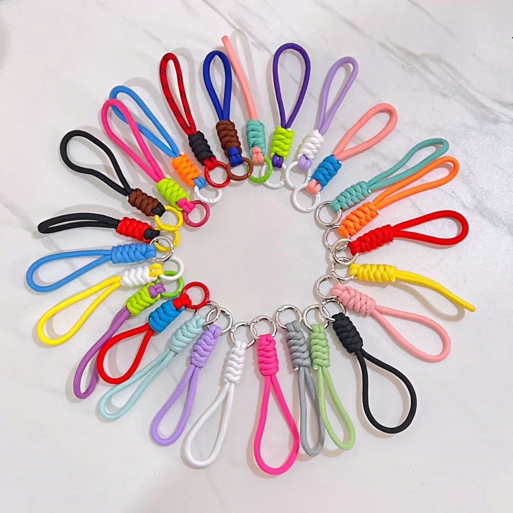 

12Pcs Short Handmade Woven Phone Lanyard Phone Chain Backpack Pendant Water Cup Bag Anti Loss Multifunctional Lanyard Accessory