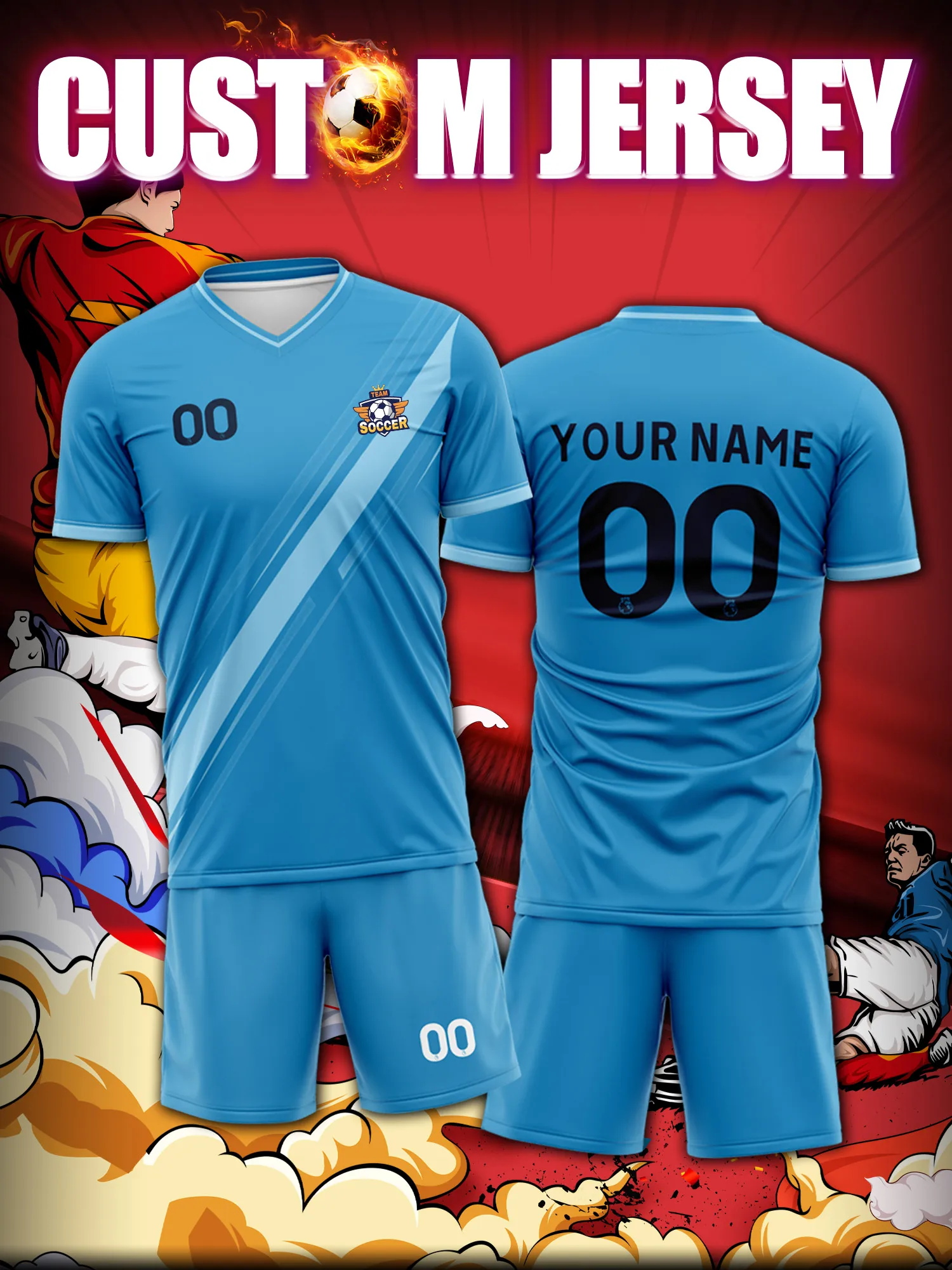 

Футболка для футбола с индивидуальным изображением, номером и именем, летняя, дышащая, из сетчатой ткани, спортивная.