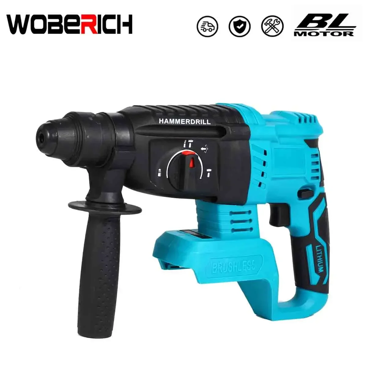 

Brushless Cordless Electric Rotary Hammer Drill Rechargeable Hammer 26mm Impact Drill(Wihout battery) for 18V Makita Battery